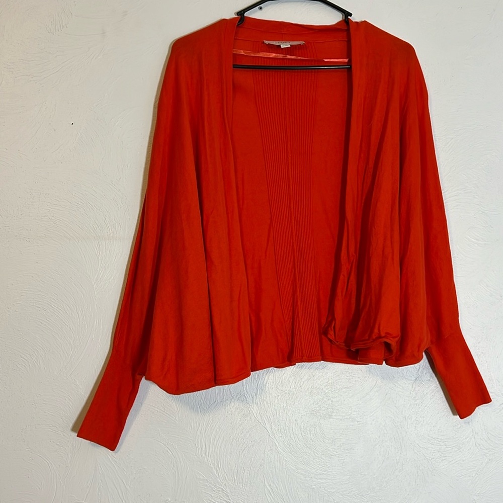 Loft orange cardigan
